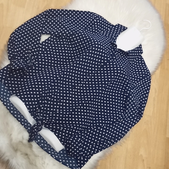 Susan Graver Polka Dot Long Sleeved Blouse-#0121 - Picture 10 of 11